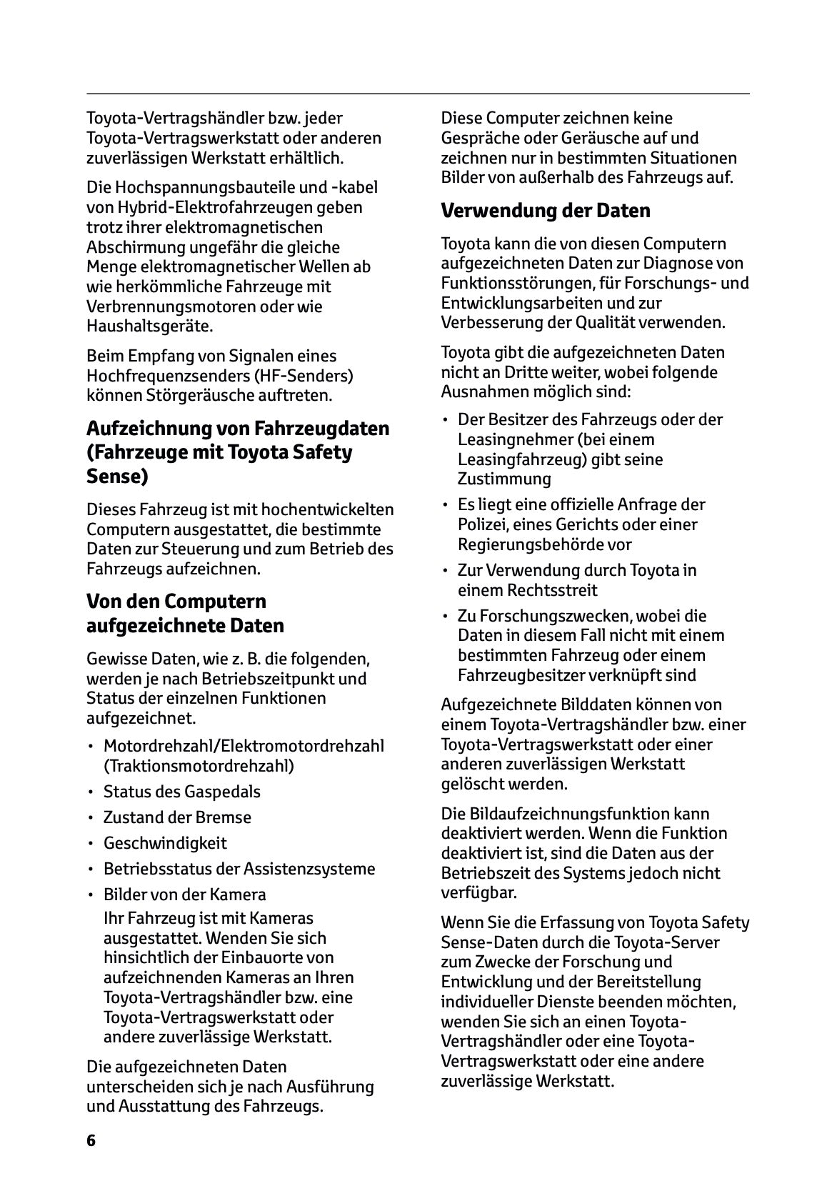 2026 Toyota Yaris Hybrid Owner's Manual | German
