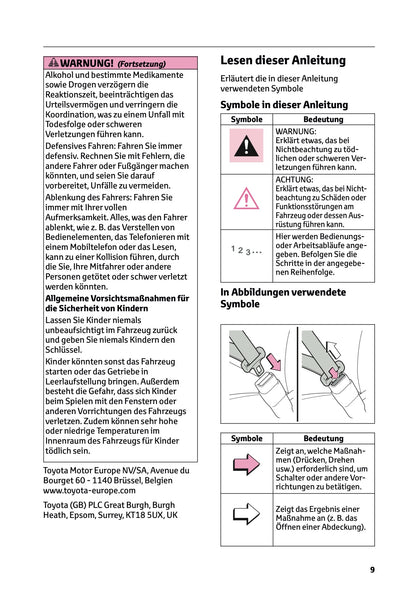 2026 Toyota Yaris Hybrid Owner's Manual | German