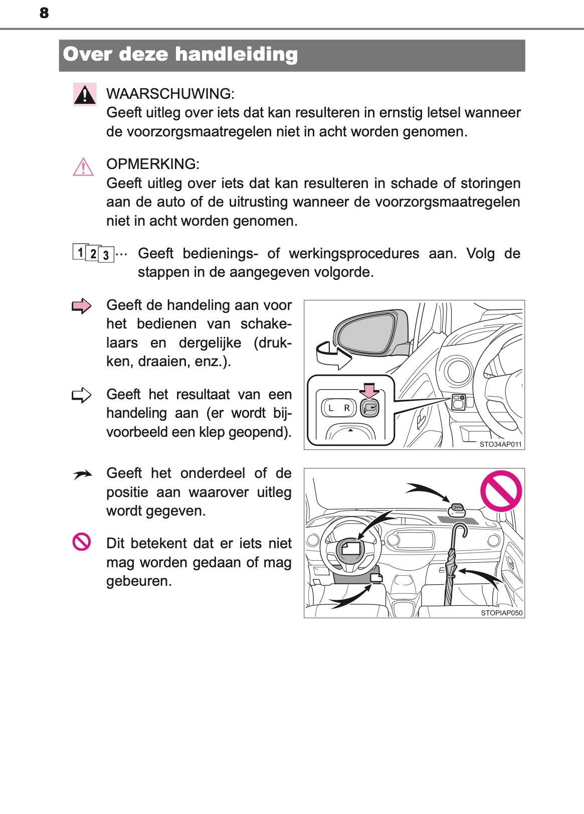 2016-2017 Toyota Yaris Owner's Manual | Dutch