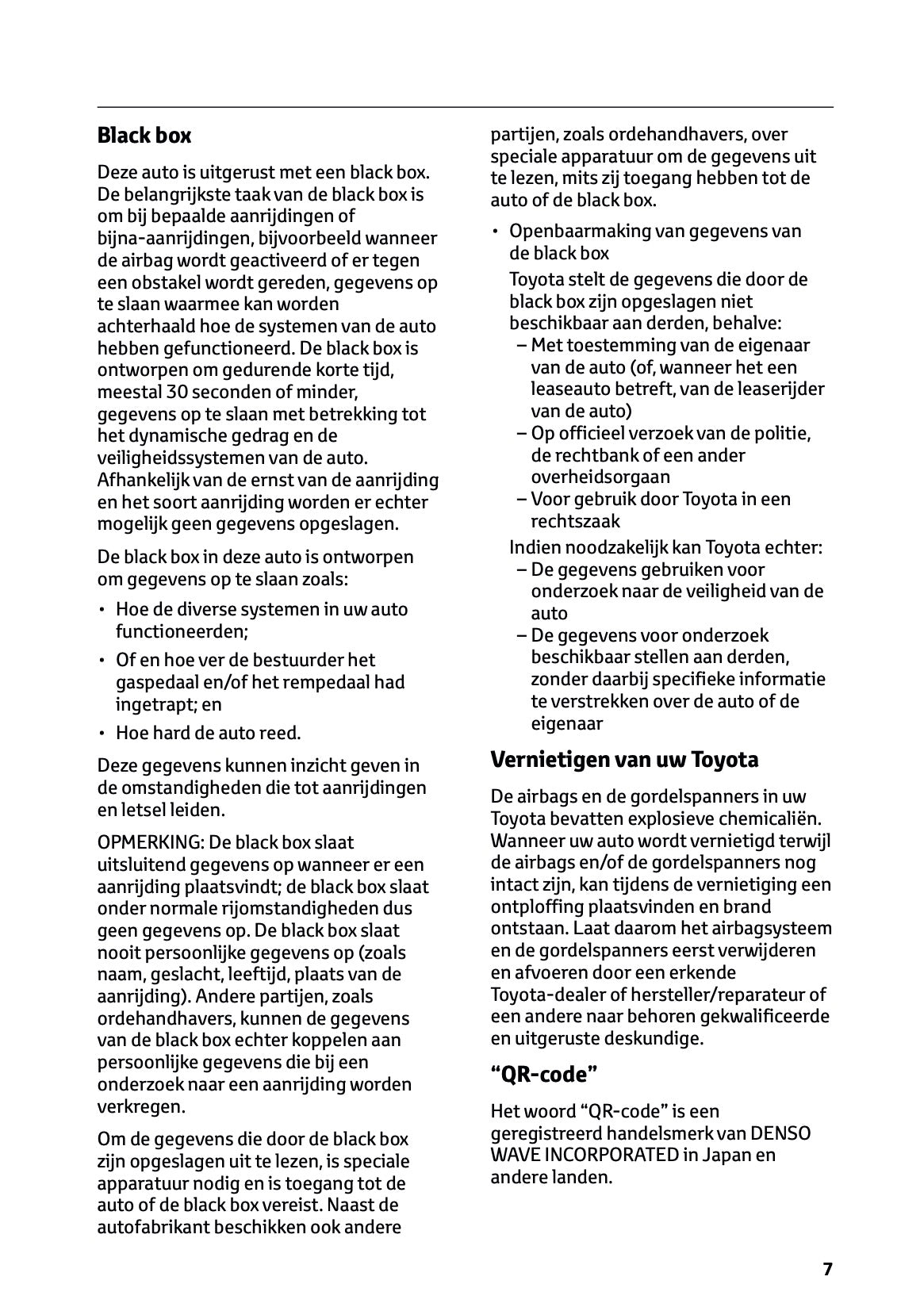 2025 Toyota Yaris Hybrid Owner's Manual | Dutch