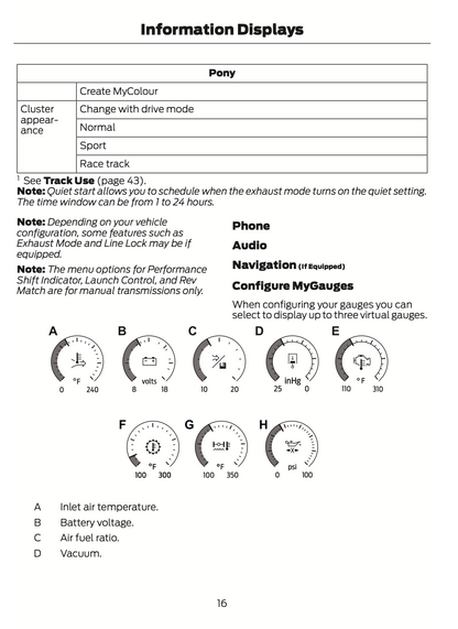 2021 Ford Mustang Mach 1 Owner's Manual Supplement | English