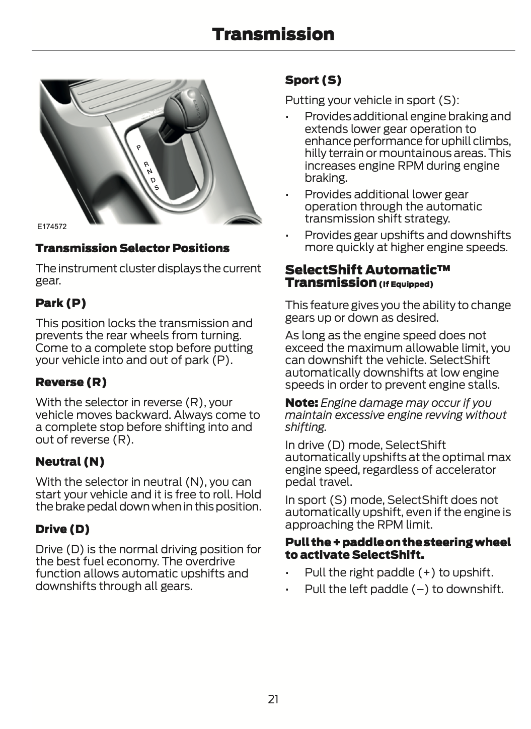 2021 Ford Mustang Mach 1 Owner's Manual Supplement | English