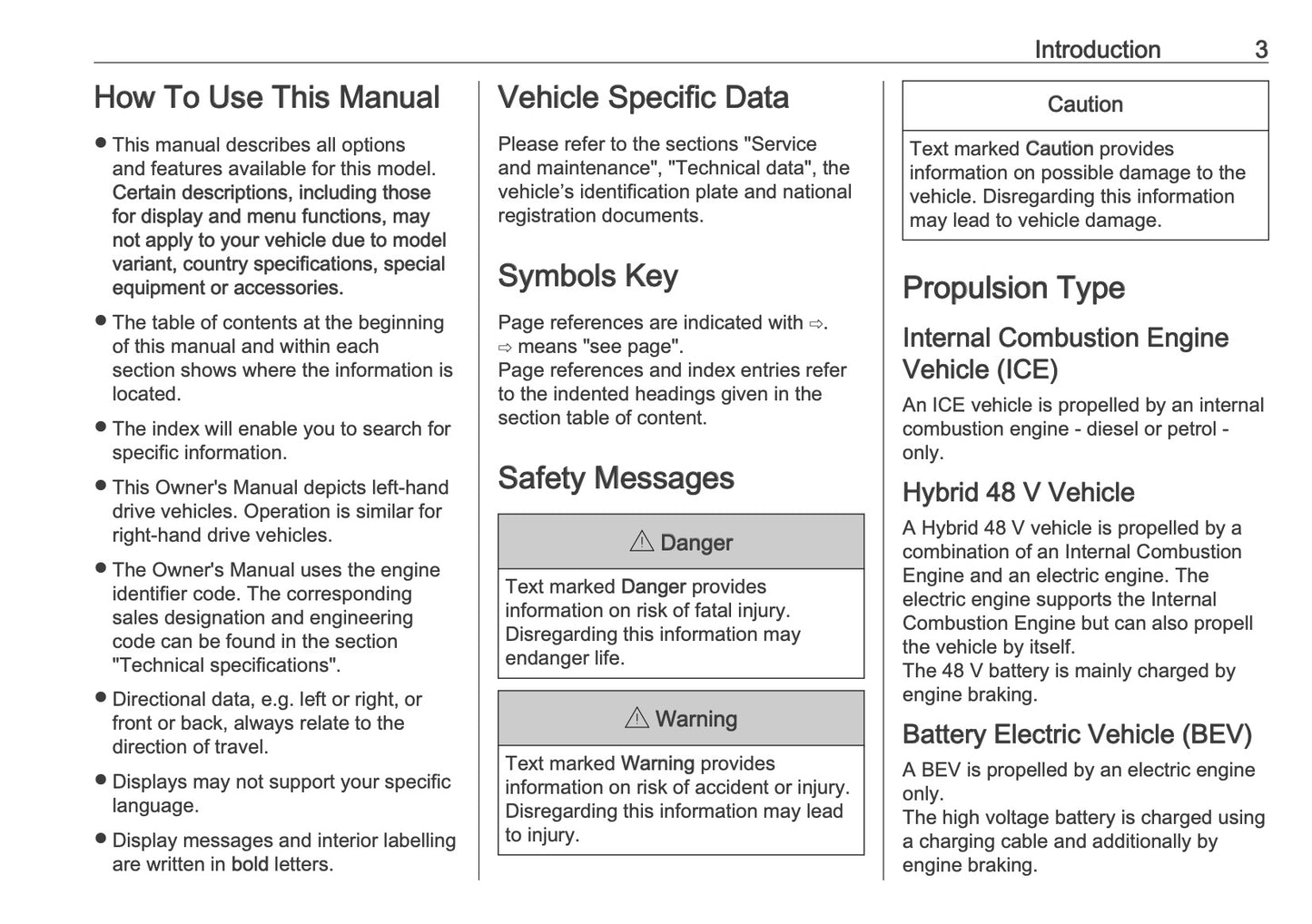 2025 Vauxhall Corsa Owner's Manual | English