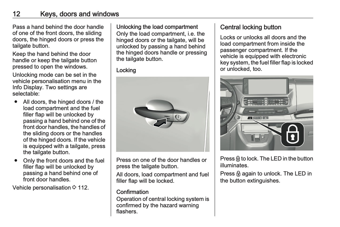 2024-2025 Vauxhall Vivaro Owner's Manual | English