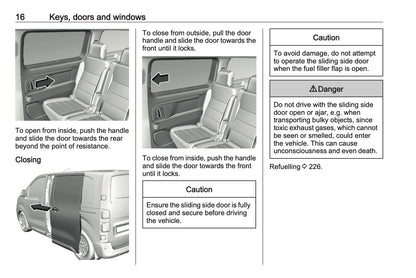 2024-2025 Vauxhall Vivaro Owner's Manual | English