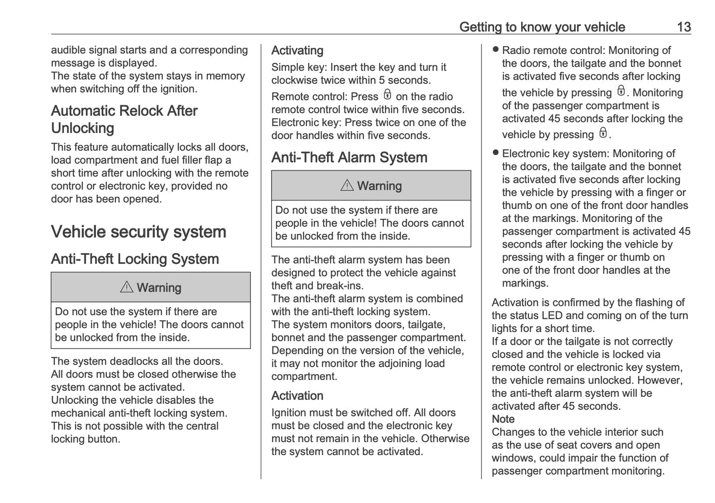 2025-2026 Vauxhall Vivaro Owner's Manual | English