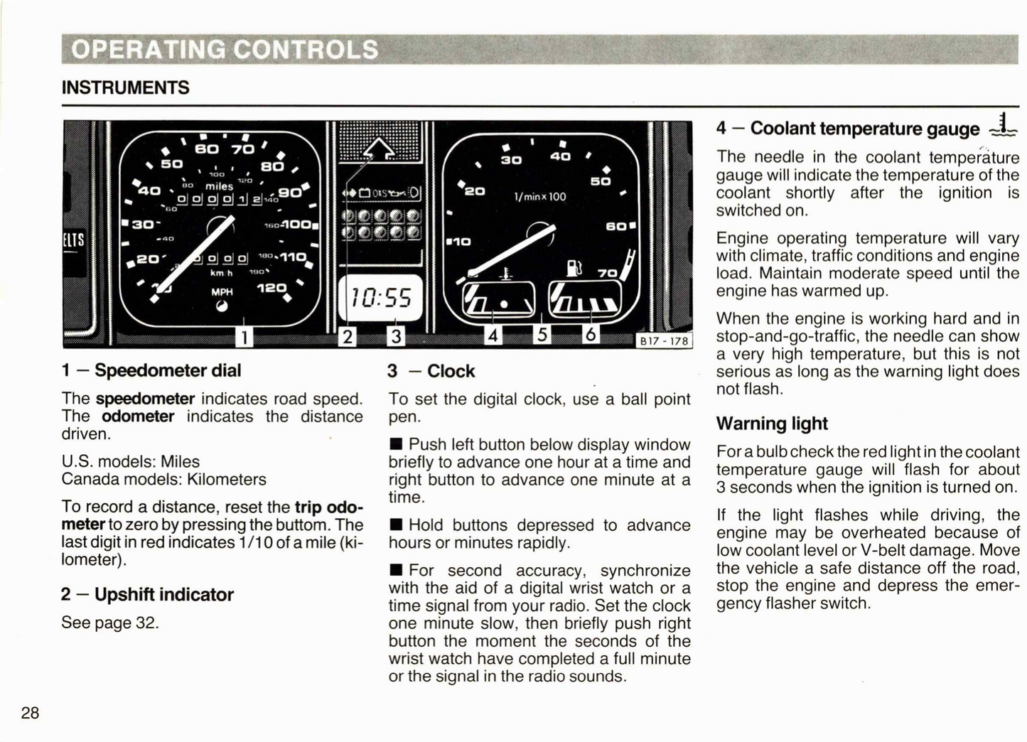 1986 Volkswagen Cabriolet Owner's Manual | English