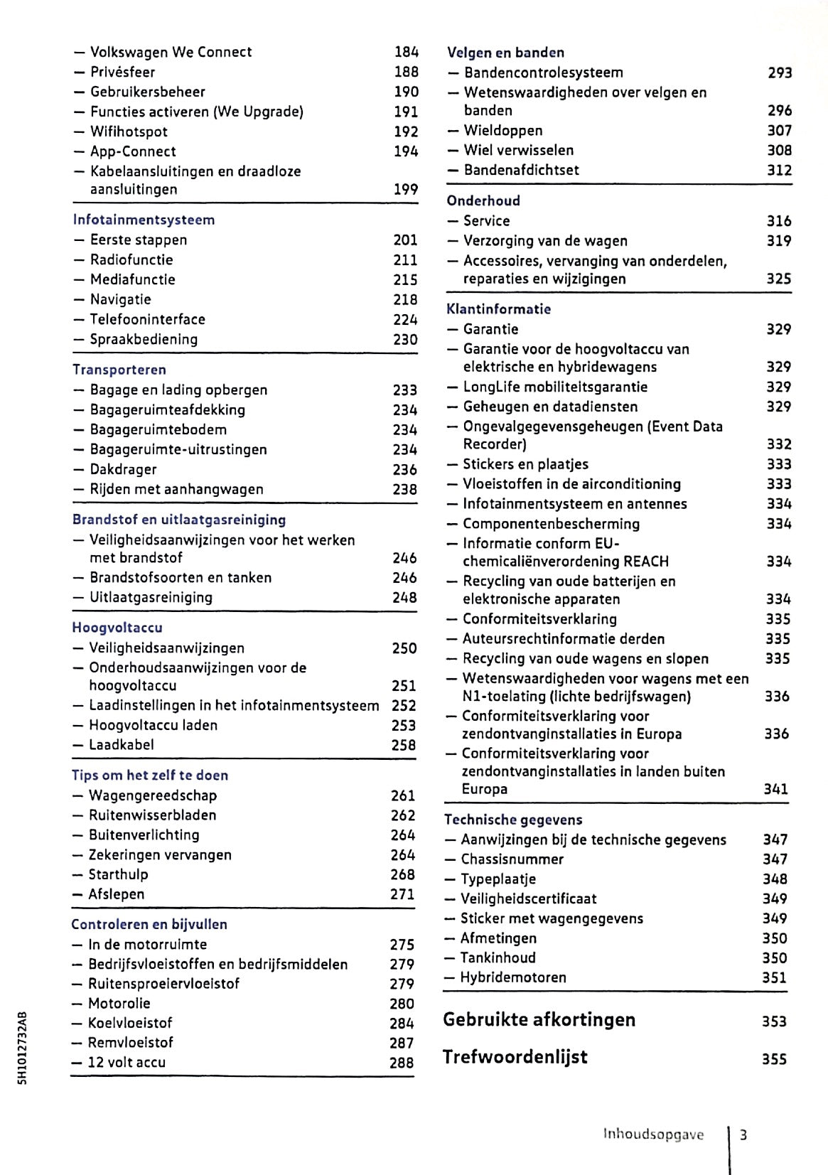 2020 Volkswagen Golf eHybrid / Golf GTE Bedienungsanleitung | Niederländisch