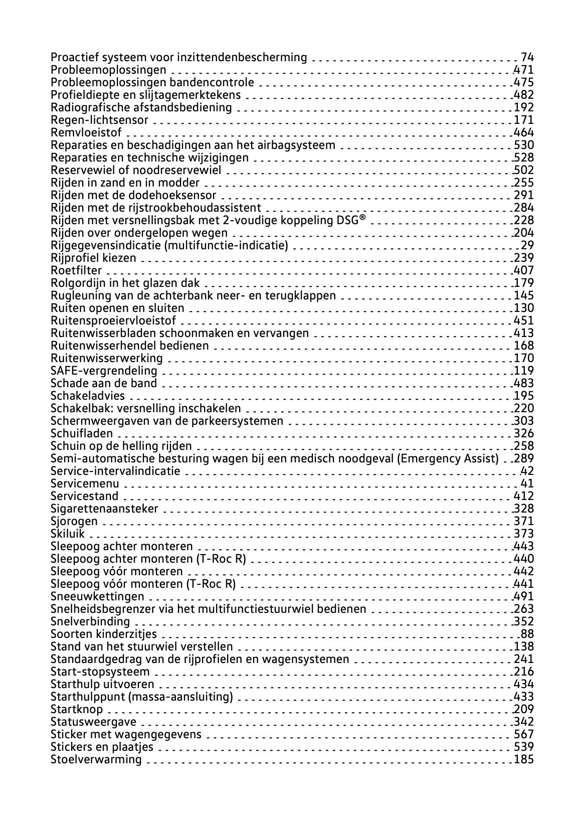 2019-2020 Volkswagen T-Roc Gebruikershandleiding | Nederlands