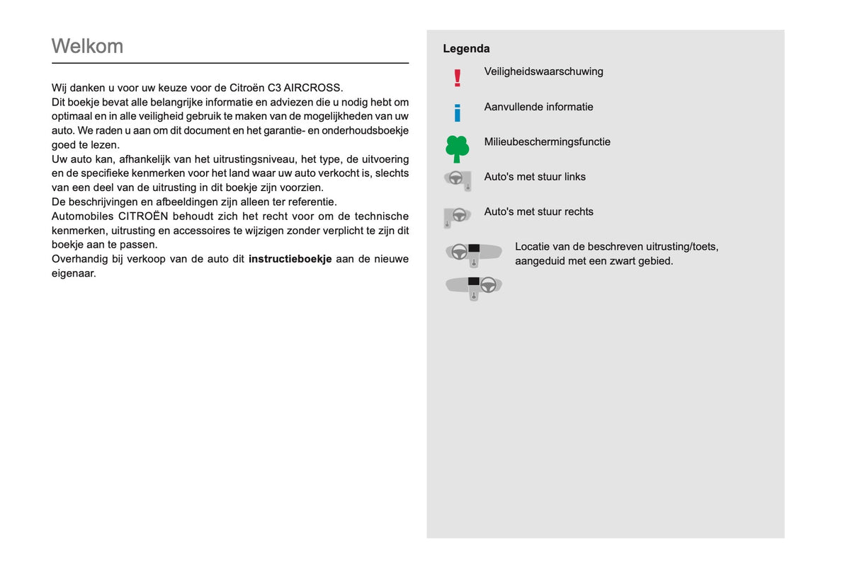2019-2021 Citroën C3 Aircross Bedienungsanleitung | Niederländisch