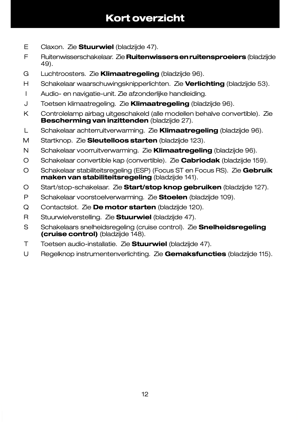 2008-2011 Ford Focus Owner's Manual | Dutch