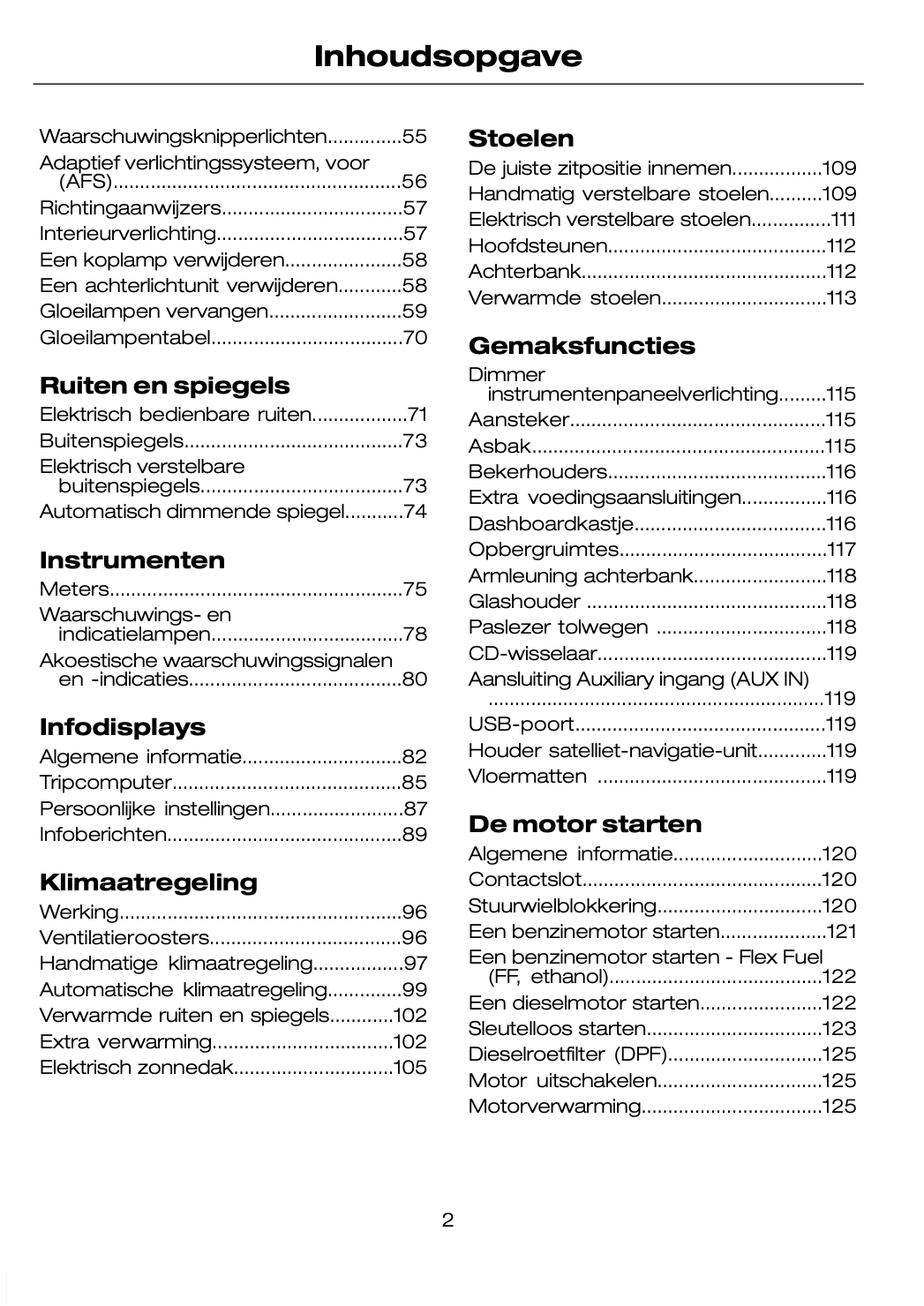 2008-2011 Ford Focus Owner's Manual | Dutch