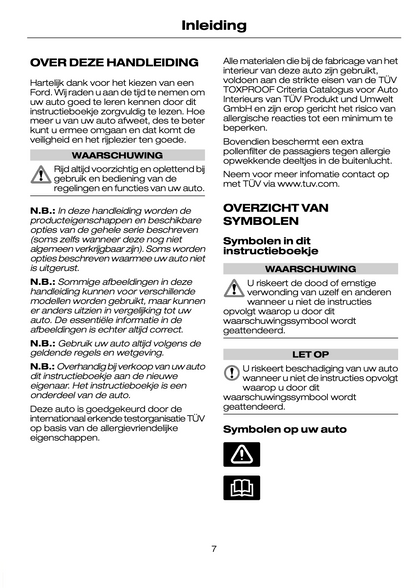 2008-2011 Ford Focus Owner's Manual | Dutch