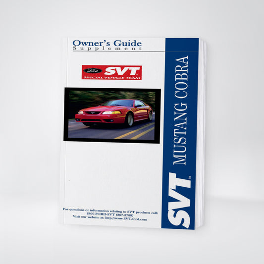 2001 Ford Mustang SVT Gebruikershandleiding | Engels