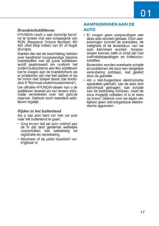 2020 Hyundai i10 Owner's Manual | Dutch