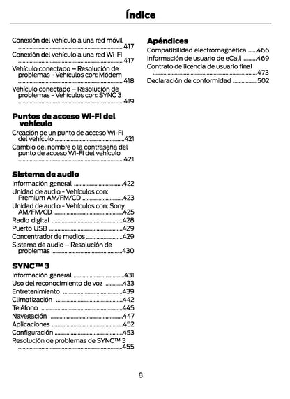 2021-2024 Ford Galaxy/S-Max Manuel du propriétaire | Espagnol