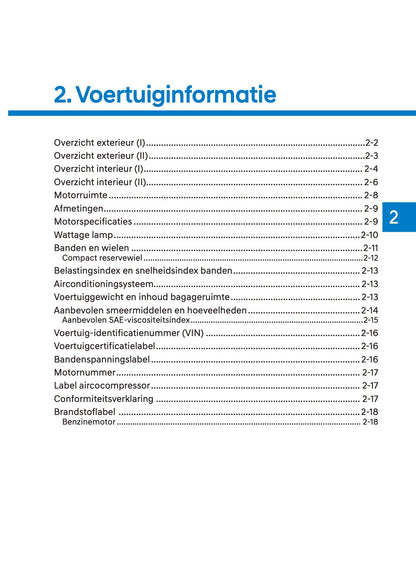 2022 Hyundai Kona Owner's Manual | Dutch