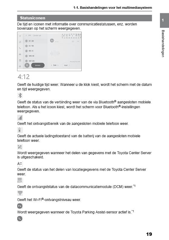 2024 Toyota Corolla Touring Sports Navigation Manual | Dutch