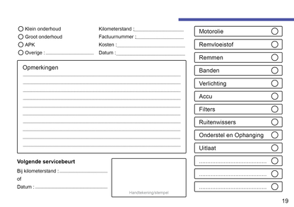 Onderhoudsboekje voor Skoda