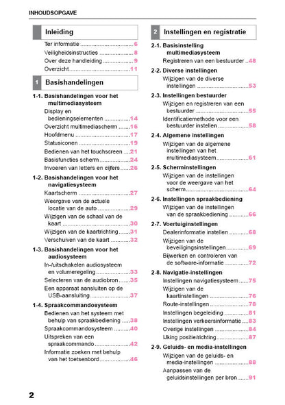 2024 Toyota Corolla Touring Sports Navigation Manual | Dutch