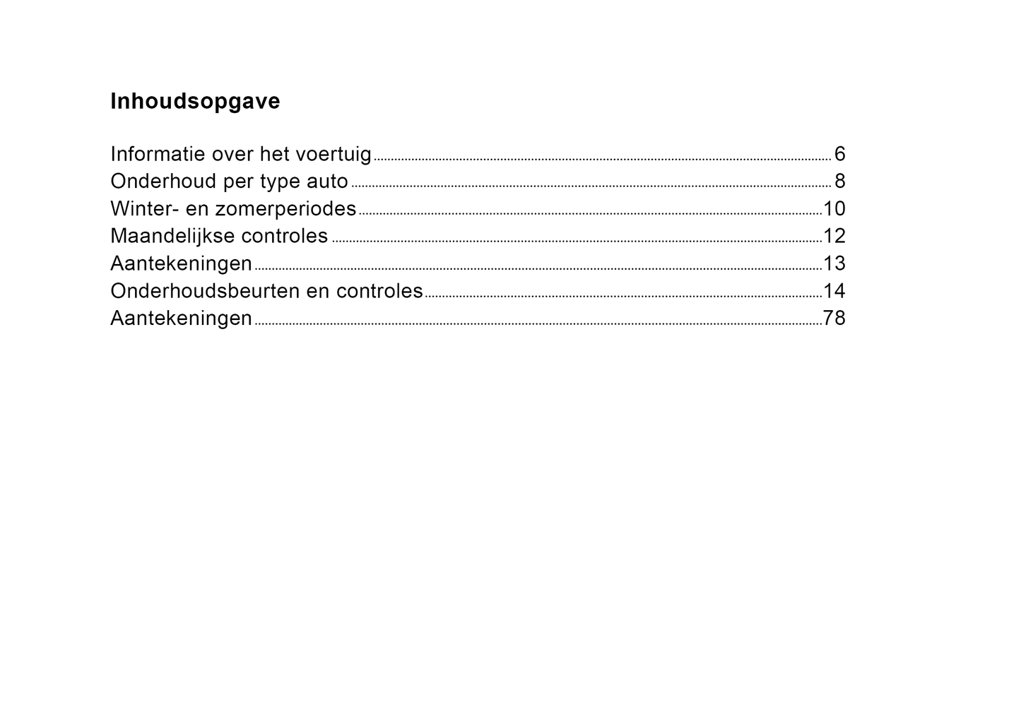 Seat Maintenance Book | Dutch