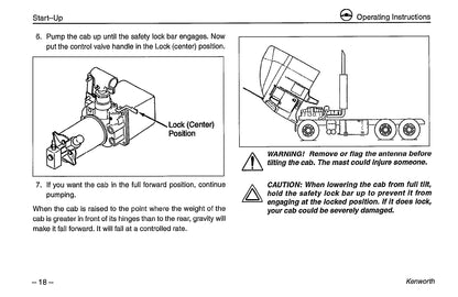 1996-2003 Kenworth K100/W900/T600/T800/C500 Owner's Manual | English