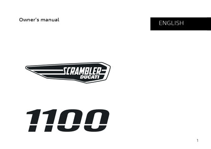 2019 Ducati Scrambler 1100 Gebruikershandleiding | Engels