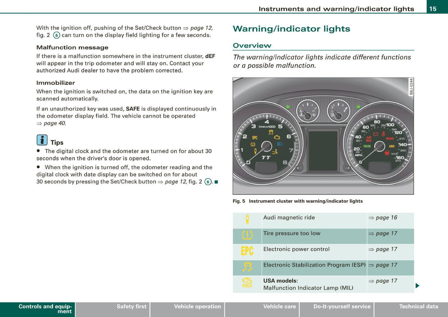 2009 Audi TT Coupe Gebruikershandleiding | Engels