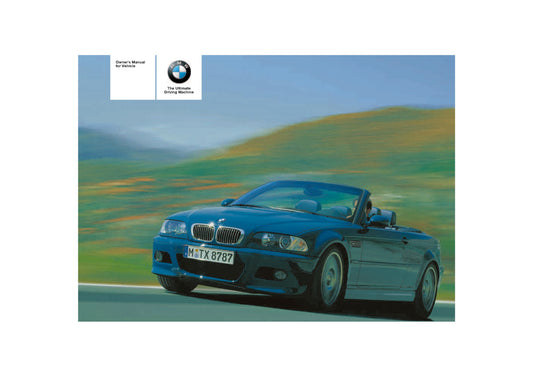 2006 BMW M3 Convertible Gebruikershandleiding | Engels