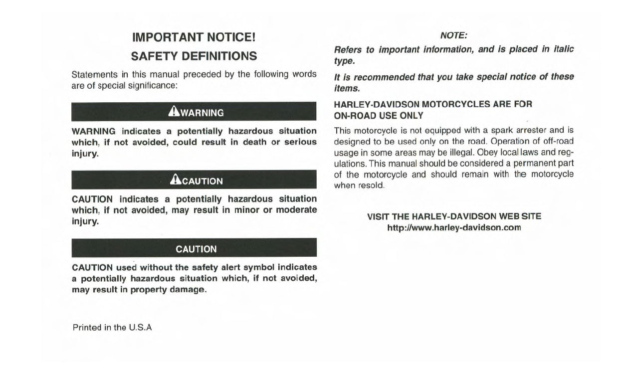 2001 Harley-Davidson FXDWG2 Owner's Manual | English