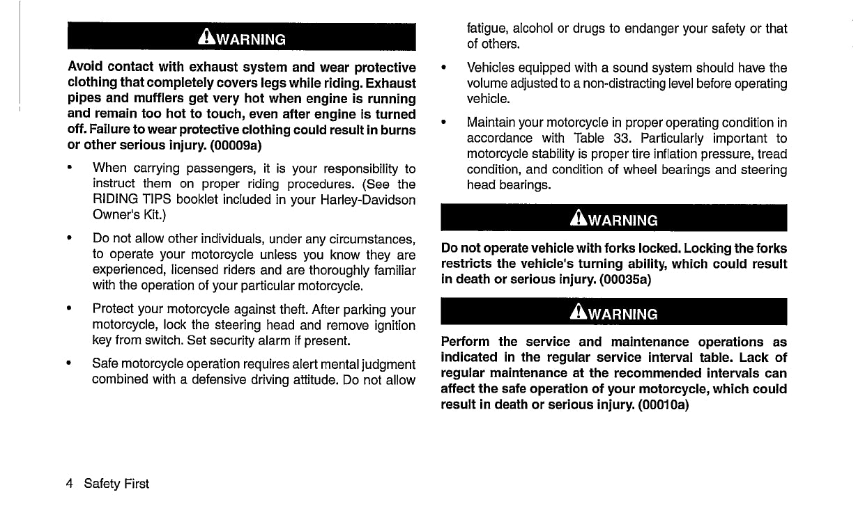 2010 Harley-Davidson Trike Owner's Manual | English