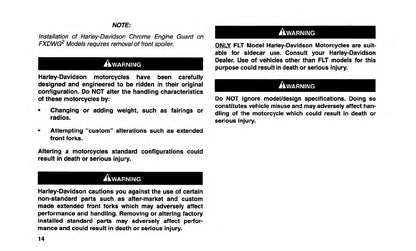 2001 Harley-Davidson FXDWG2 Gebruikershandleiding | Engels