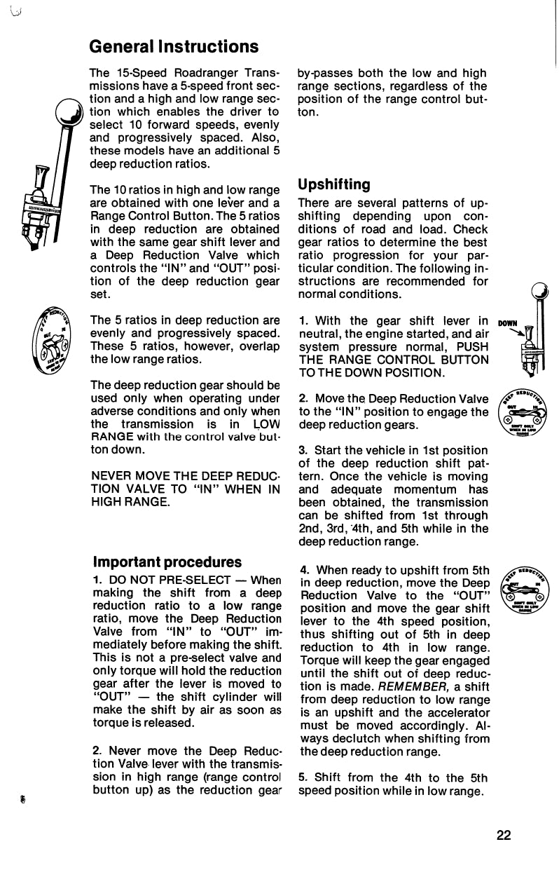 1981 - 1986 Peterbilt 359 Owner's Manual | English