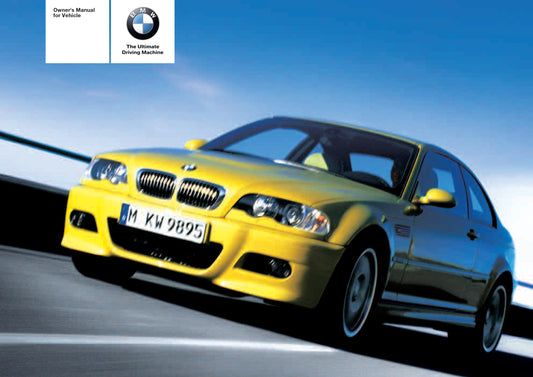2006 BMW M3 Owner's Manual | English