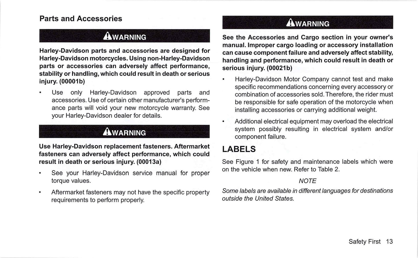 2016 Harley-Davidson Street Owner's Manual | English