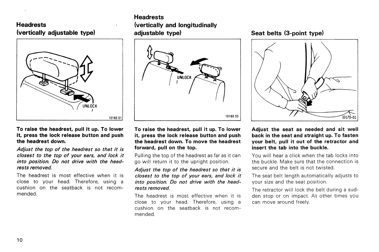 1987 Toyota 4WD Truck / 4Runner Owner's Manual | English