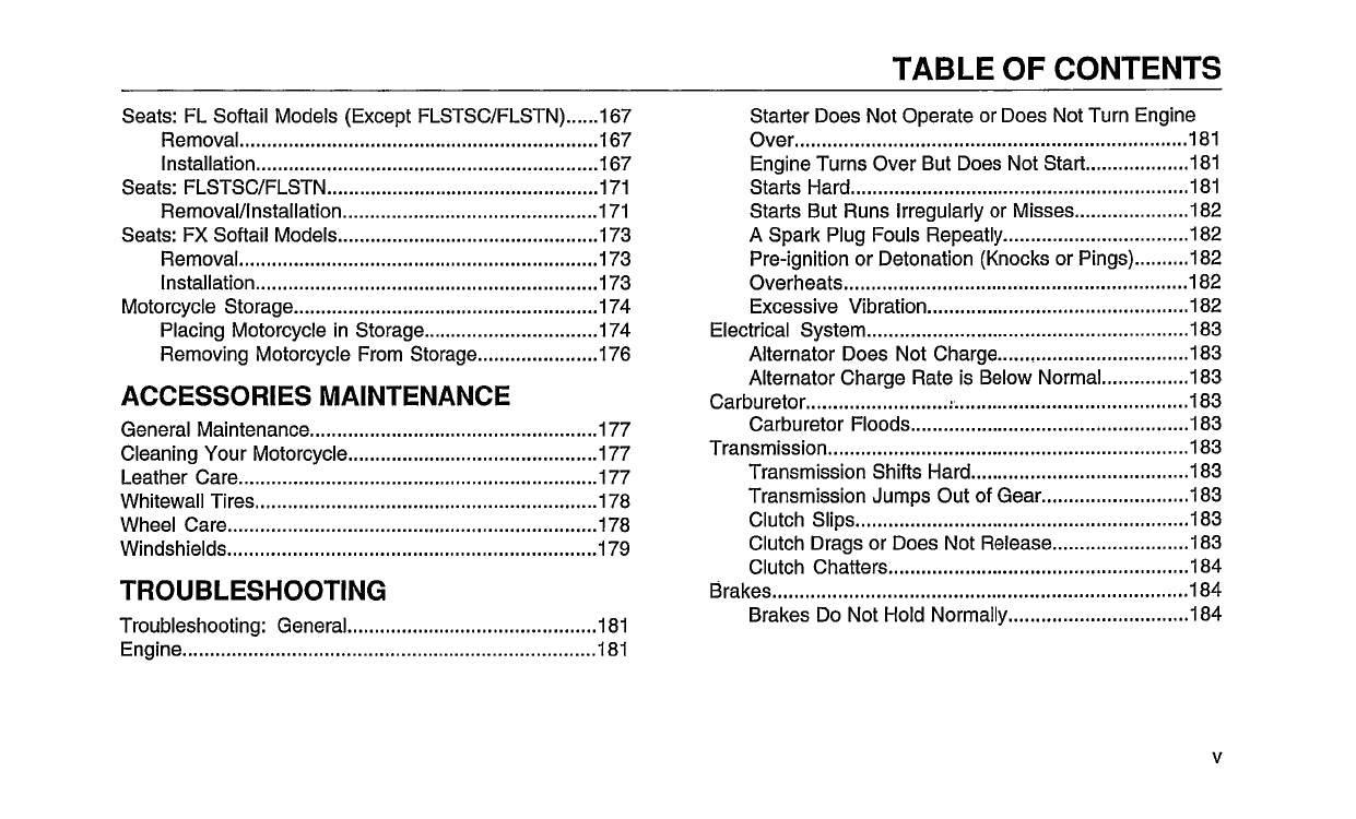 2005 Harley Davidson Softail Owner's Manual | English