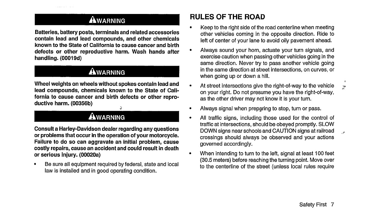 2005 Harley Davidson Softail Owner's Manual | English