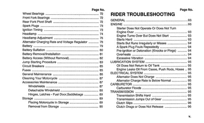 1996 Harley Davidson Police Owner's Manual | English