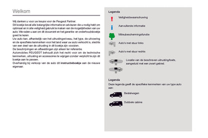 2019-2022 Peugeot Partner Owner's Manual | Dutch