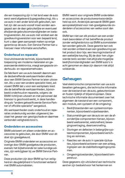 2016-2017 BMW X4 Owner's Manual | Dutch