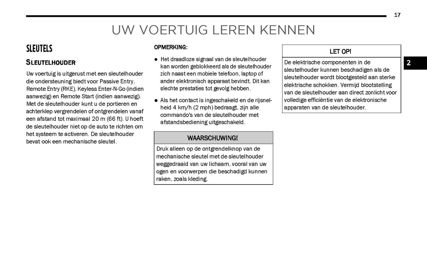 2020-2021 Jeep Wrangler Owner's Manual | Dutch