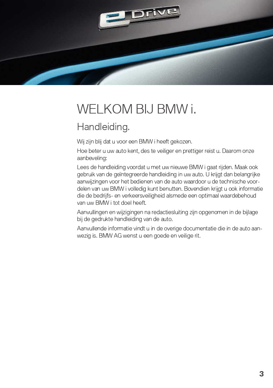 2021 BMW i3 Gebruikershandleiding | Nederlands