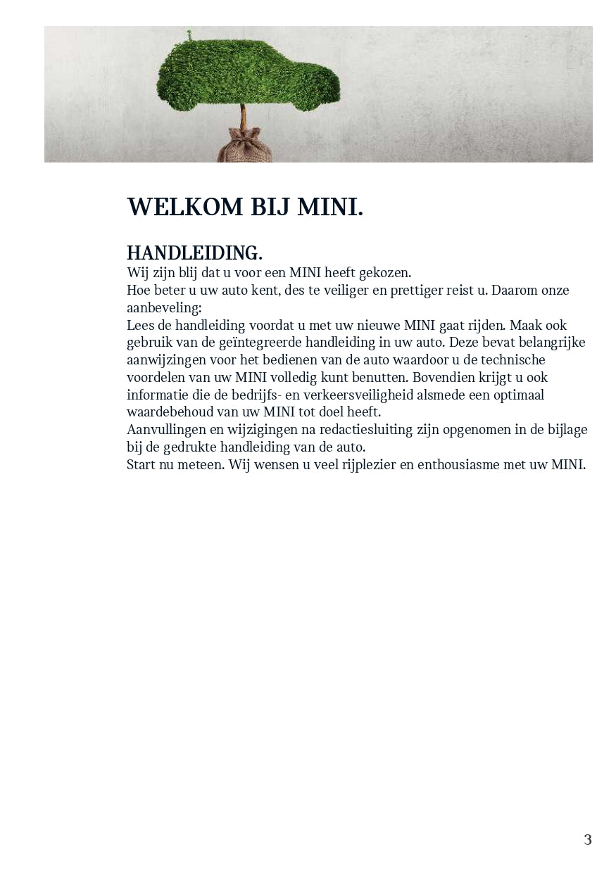 2020 Mini Cooper SE Gebruikershandleiding | Nederlands