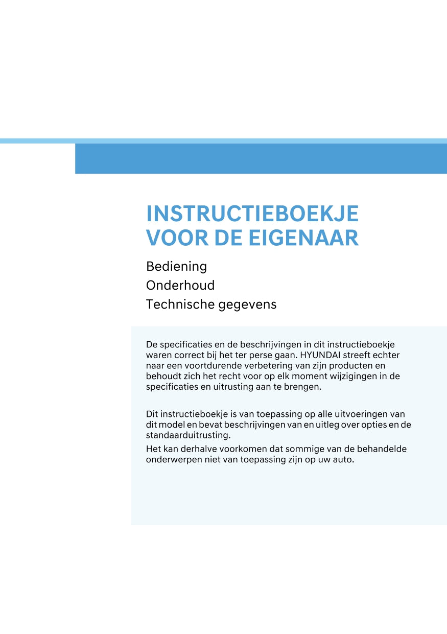 2024 Hyundai Kona Electric Owner's Manual | Dutch