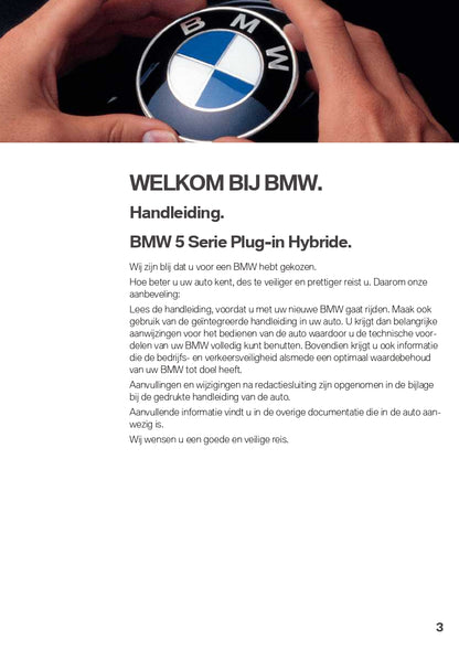 2019 BMW 5 Series PHEV Owner's Manual | Dutch