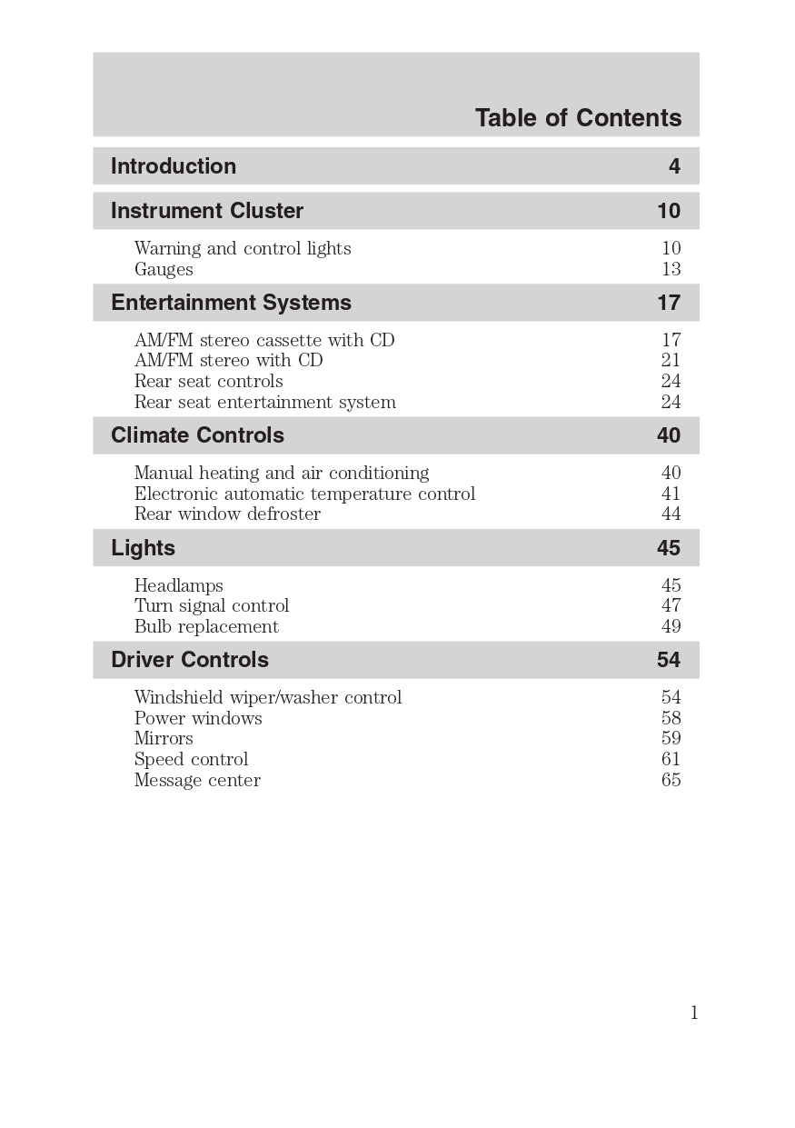 2003 Ford Excursion Owner's Manual | English