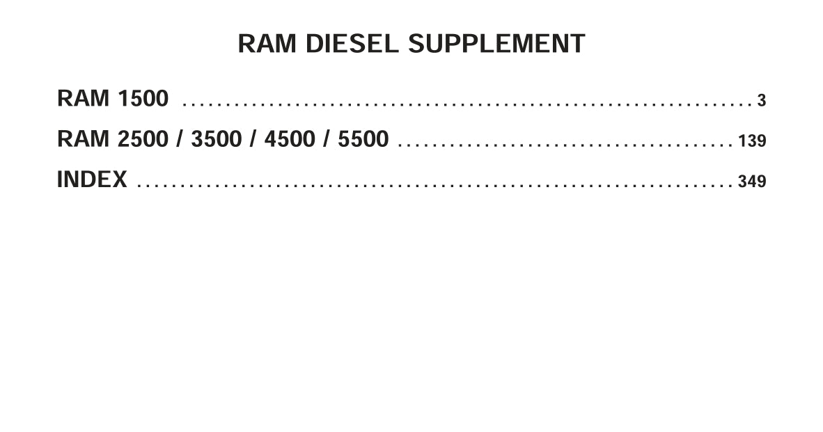 2014 Dodge Ram Truck Diesel Supplement Gebruikershandleiding | Engels