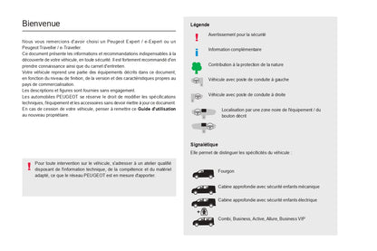 2022-2024 Peugeot Expert/e-Expert/Traveller/e-Traveller Gebruikershandleiding | Frans