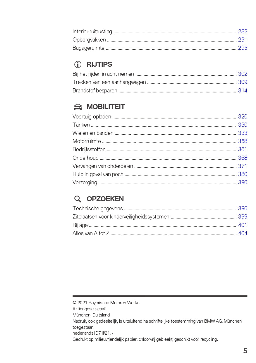 2021 BMW X3 Plug-in Hybrid Owner's Manual | Dutch